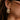 Roxy Brushed Gold & Stone Hoop Earrings - close up