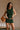 Kenzie Dark Green Sleeveless Knit Mini Dress- front view