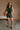 Kenzie Dark Green Sleeveless Knit Mini Dress- full body view