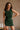 Kenzie Dark Green Sleeveless Knit Mini Dress- close up front view