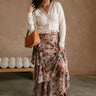 Delilah Multi Floral Tiered Maxi Skirt- front full body view