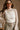 Mischa Cream Floral Long Sleeve Mesh Top- close up front view