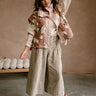 Harper Taupe & Dusty Pink Floral Vest- full body view