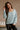 Maya Light Blue Waffle Knit Top- front top view
