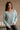 Maya Light Blue Waffle Knit Top- top view