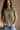 Elena Olive Green Short Sleeve Tee- close front view