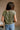 Elena Olive Green Short Sleeve Tee- back view