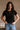 Payton Black Short Sleeve Tee - front view
