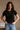 Payton Black Short Sleeve Tee - front view