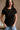 Payton Black Short Sleeve Tee - close up front view