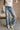 Risen: Skyler Medium Wash Cuffed Wide Leg Jeans - front view
