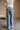 Risen: Skyler Medium Wash Cuffed Wide Leg Jeans - back view