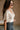 Dalia Cream Cropped Short Sleeve Top - close side view