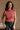 Mallory Terracotta Ruffle Sleeve Sweater - front view