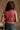Mallory Terracotta Ruffle Sleeve Sweater - back view