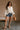 Claudia Cream Balloon Sleeve Button-Up Top - full body front view