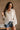 Claudia Cream Balloon Sleeve Button-Up Top - front view