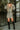 Tara Taupe Cheetah Denim Romper - full body front view
