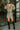 Tara Taupe Cheetah Denim Romper - full body front view