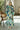Gemma Blue Multi Long Sleeve Midi Dress - full body back view