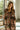 Any Brown Multi Floral Midi Dress - upper body front view