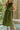 Ashley Olive Green Tie Waist Midi Dress- close up frontal side up