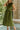 Ashley Olive Green Tie Waist Midi Dress- close up frontal side up