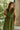 Ashley Olive Green Tie Waist Midi Dress- close up top view