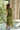 Ashley Olive Green Tie Waist Midi Dress- full back view