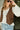 Alina Dark Brown Suede Vest- frontal sied close up view