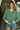 Elena Green & Cream Stripe Sweatshirt- close up top view