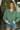 Elena Green & Cream Stripe Sweatshirt- close up top view