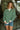 Elena Green & Cream Stripe Sweatshirt- front top view