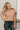 Alana Light Mocha Short Sleeve Sweater- close up front view