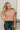 Alana Light Mocha Short Sleeve Sweater- close up front view