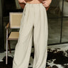 Serena Beige Wide Leg Pants- front full view