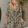 Colette Vintage Blue Multi Floral Mini Dress- front view