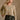Lyra Beige Knit Button-Up Cardigan- front top view