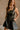 Josie Black Faux Leather Zip-Up Dress- frontal side view