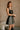 Josie Black Faux Leather Zip-Up Dress- side view