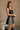 Josie Black Faux Leather Zip-Up Dress- side view