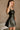 Josie Black Faux Leather Zip-Up Dress- close up side view