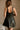 Josie Black Faux Leather Zip-Up Dress- back view