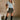 Alexa Washed Denim Short Sleeve Top- full body view