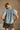 Alexa Washed Denim Short Sleeve Top- close up back view
