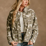 Janelle Light Camo Long Sleeve Jacket- front view
