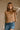 Aleah Camel Cable Knit Button Vest- front view