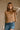 Aleah Camel Cable Knit Button Vest- front view