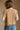 Aleah Camel Cable Knit Button Vest- close up back view