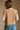 Aleah Camel Cable Knit Button Vest- close up back view